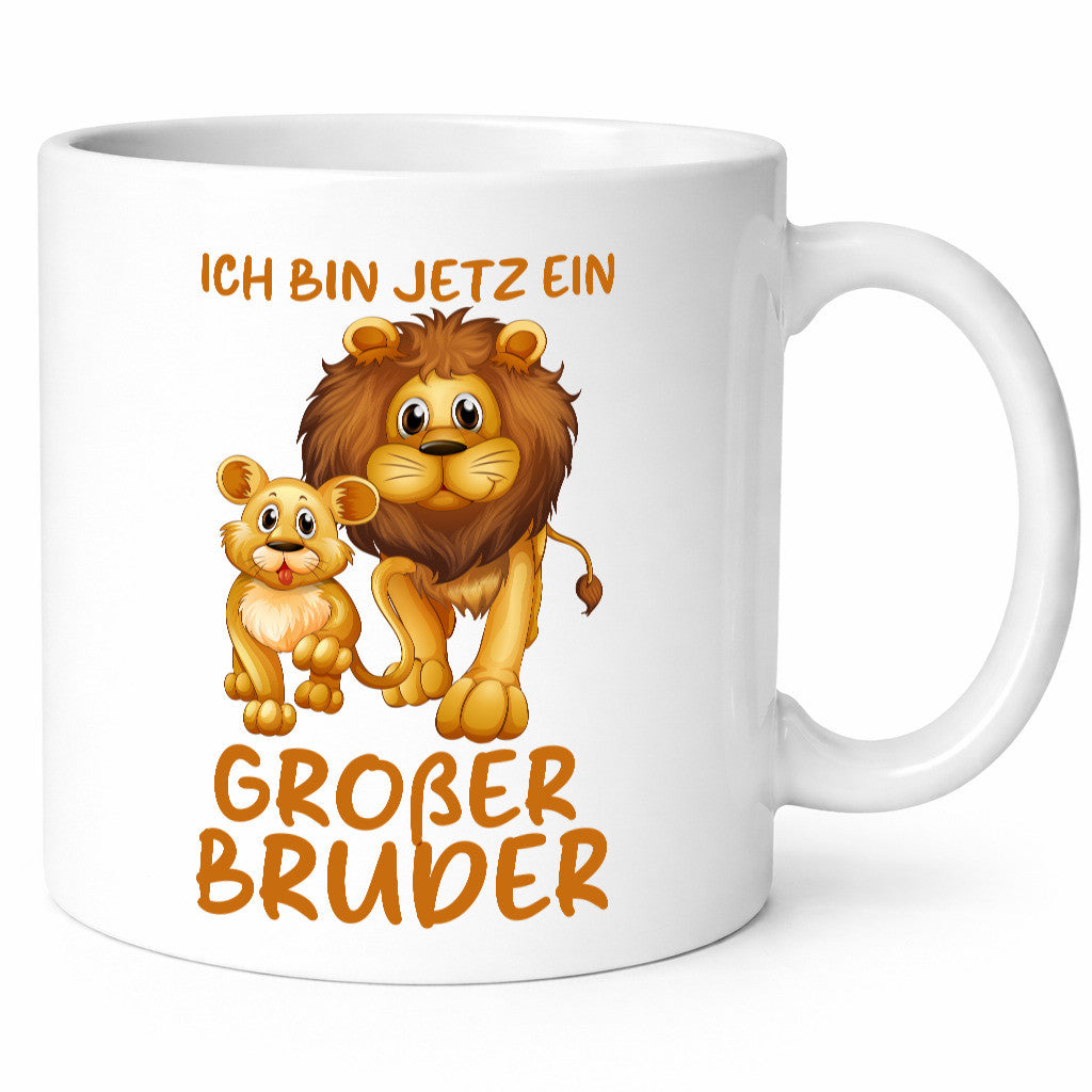 Ich bin jetzt ein großer Bruder | Löwen Humor Geschenkidee Tasse