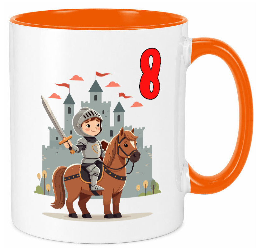 8. Geburtstag | 8 Jahre Ritter Junge Schloss Geschenk Geschenkidee lustiger Tasse