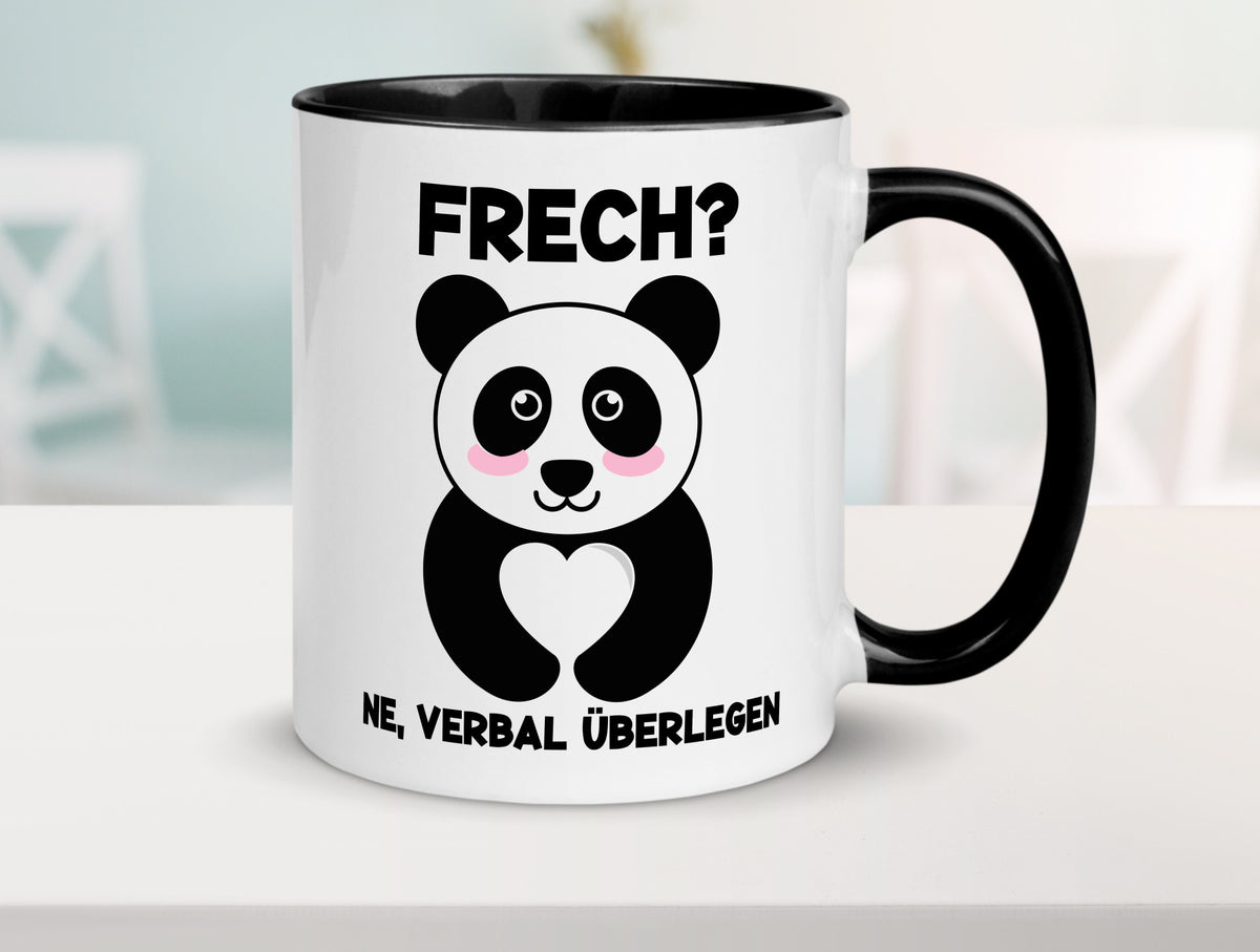Frech | Verbal überlegen süßer Pandabär kecker Spruch lustiger Geschenk Humor Tasse
