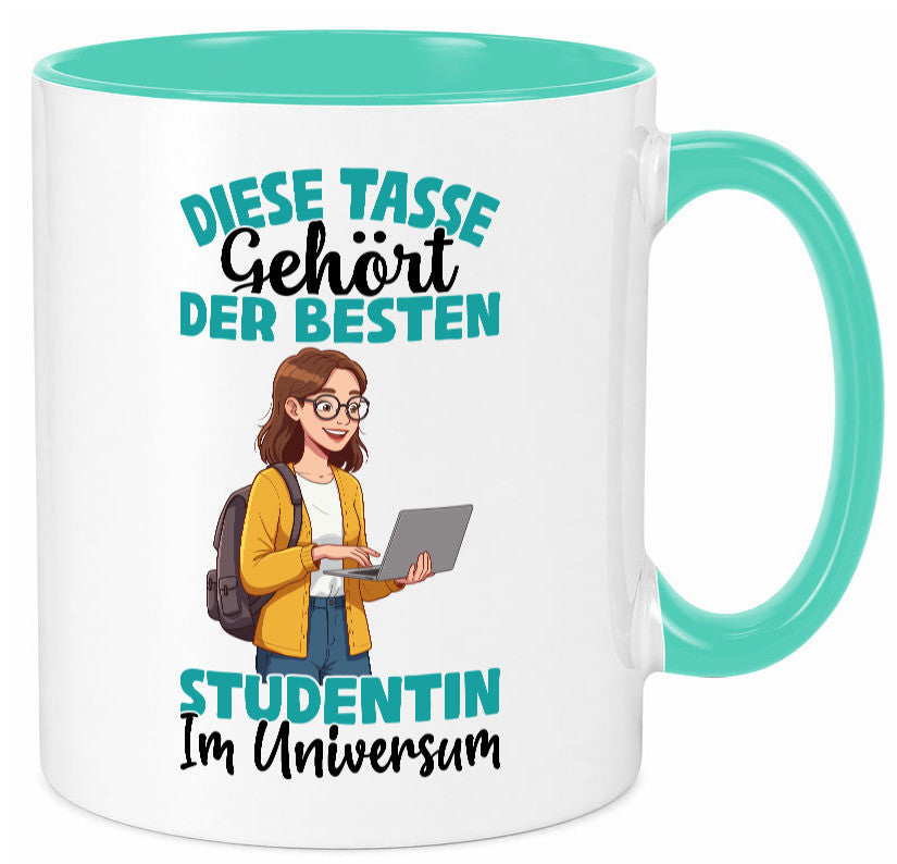 Im Universum: Studentin | Uni Studium Universität Geschenk Humor Geschenkidee Tasse