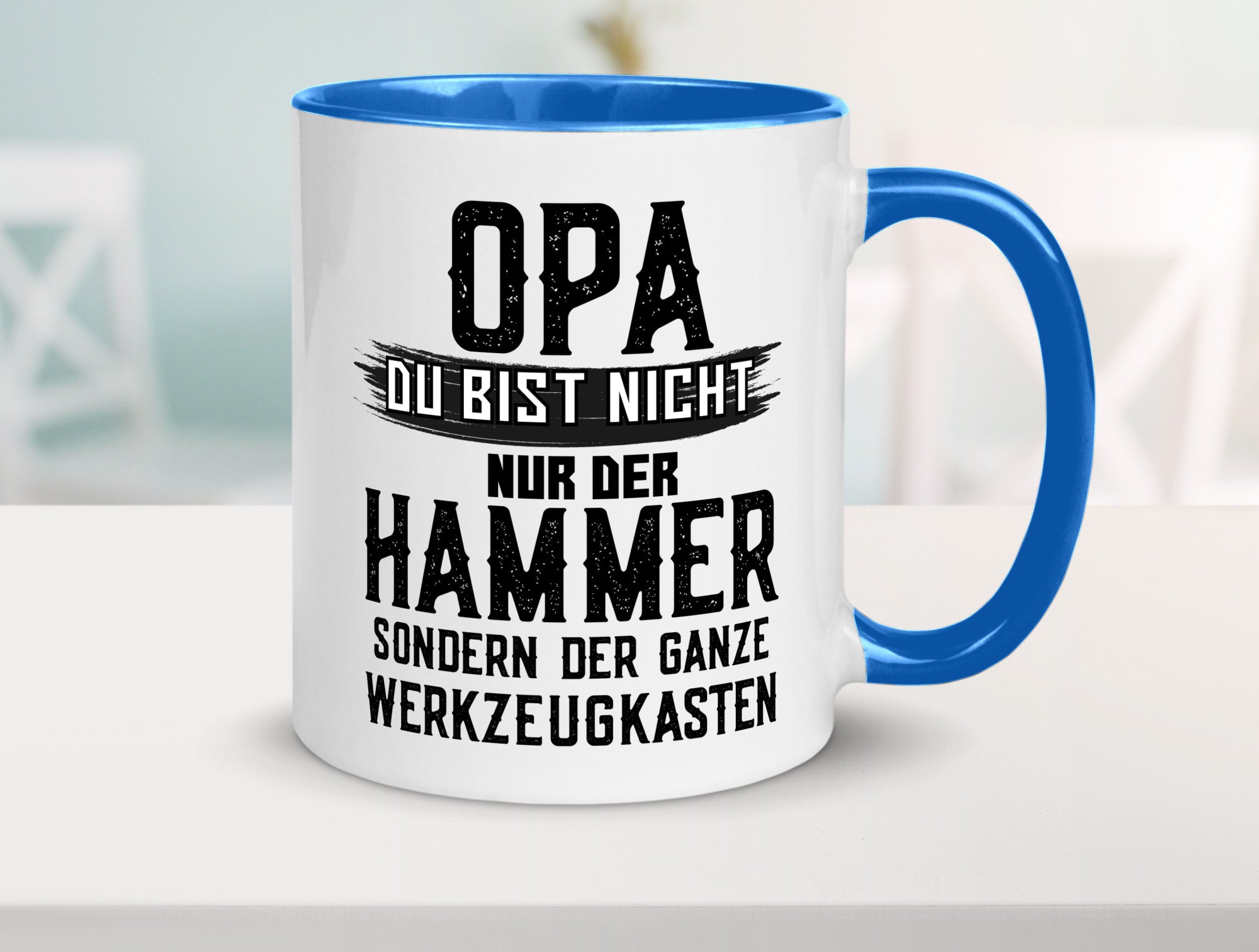Opa ist der Hammer | Großvater Tasse Werkzeugkasten lustig Familie Geschenkidee
