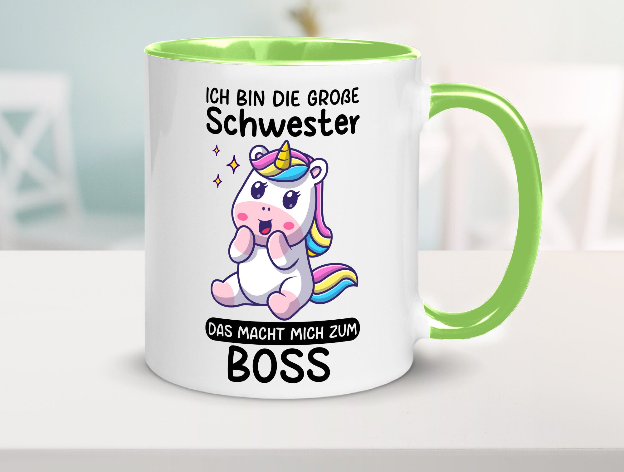 Große schwester macht mich zum Boss | Einhorn Geschwister lustiger Spruch