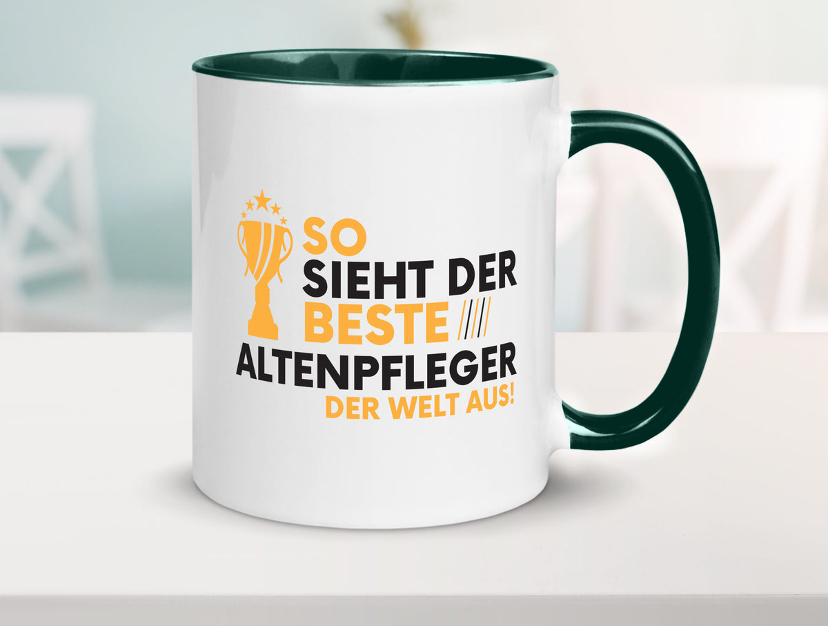 Der Weltbeste Altenpfleger | Pflegepersonal Altenheim lustig Humor Geschenkidee Tasse