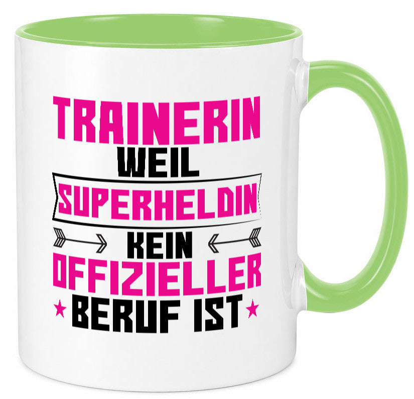 Superheldin Trainerin | Sportverein Humor Geschenkidee Tasse