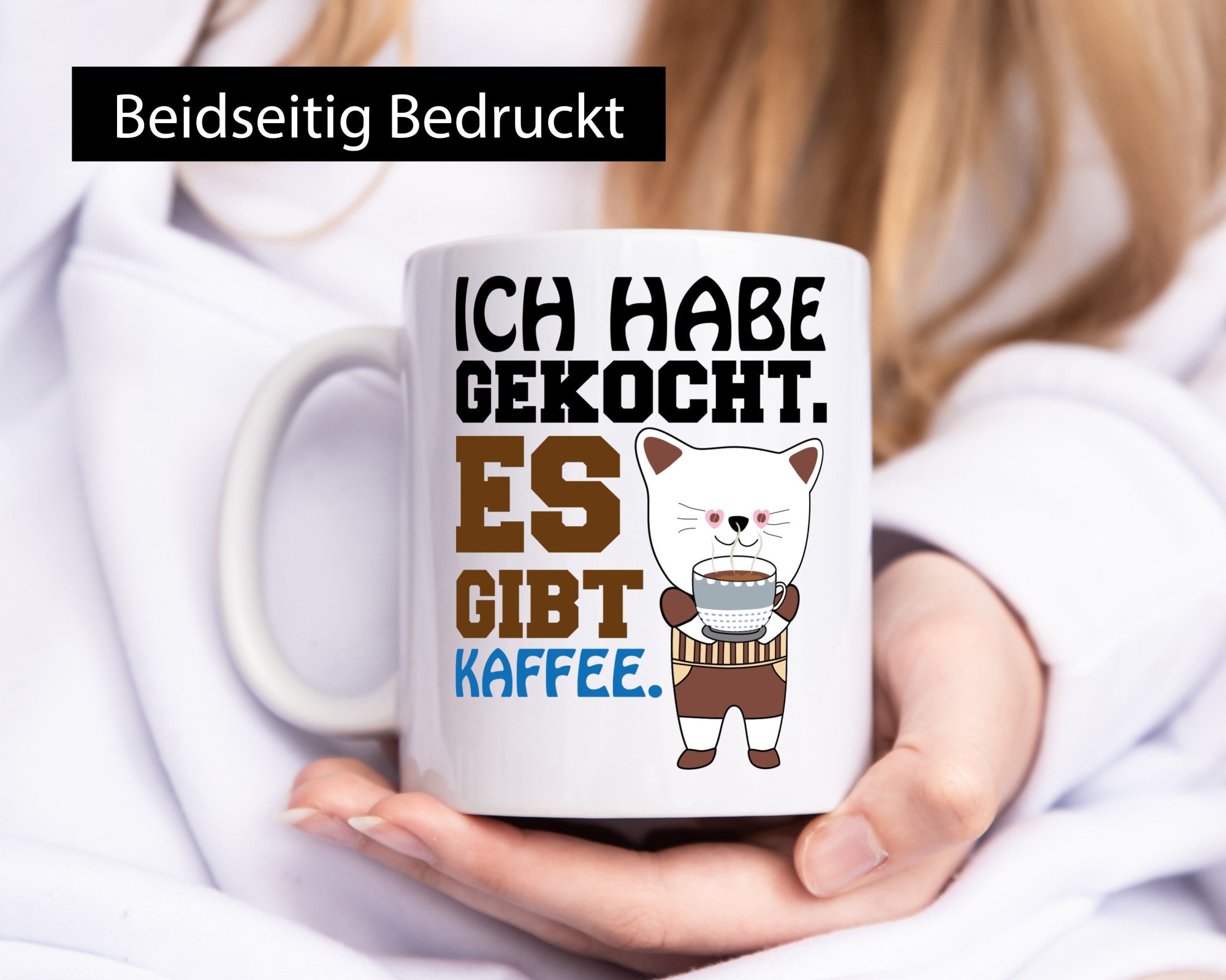 Es gibt Kaffee lustiger Spruch Geschenk Humor Geschenkidee Tasse