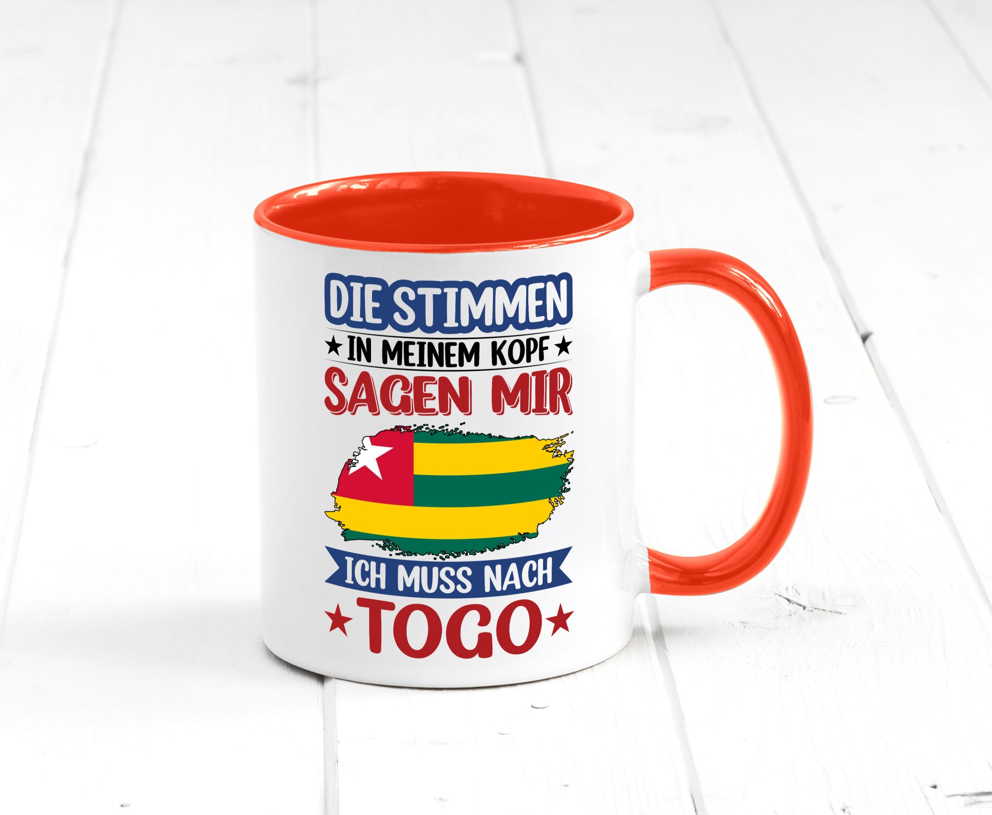 Togo | Urlaub Stimmen in meinem Kopf Traumland Humor Geschenkidee Tasse