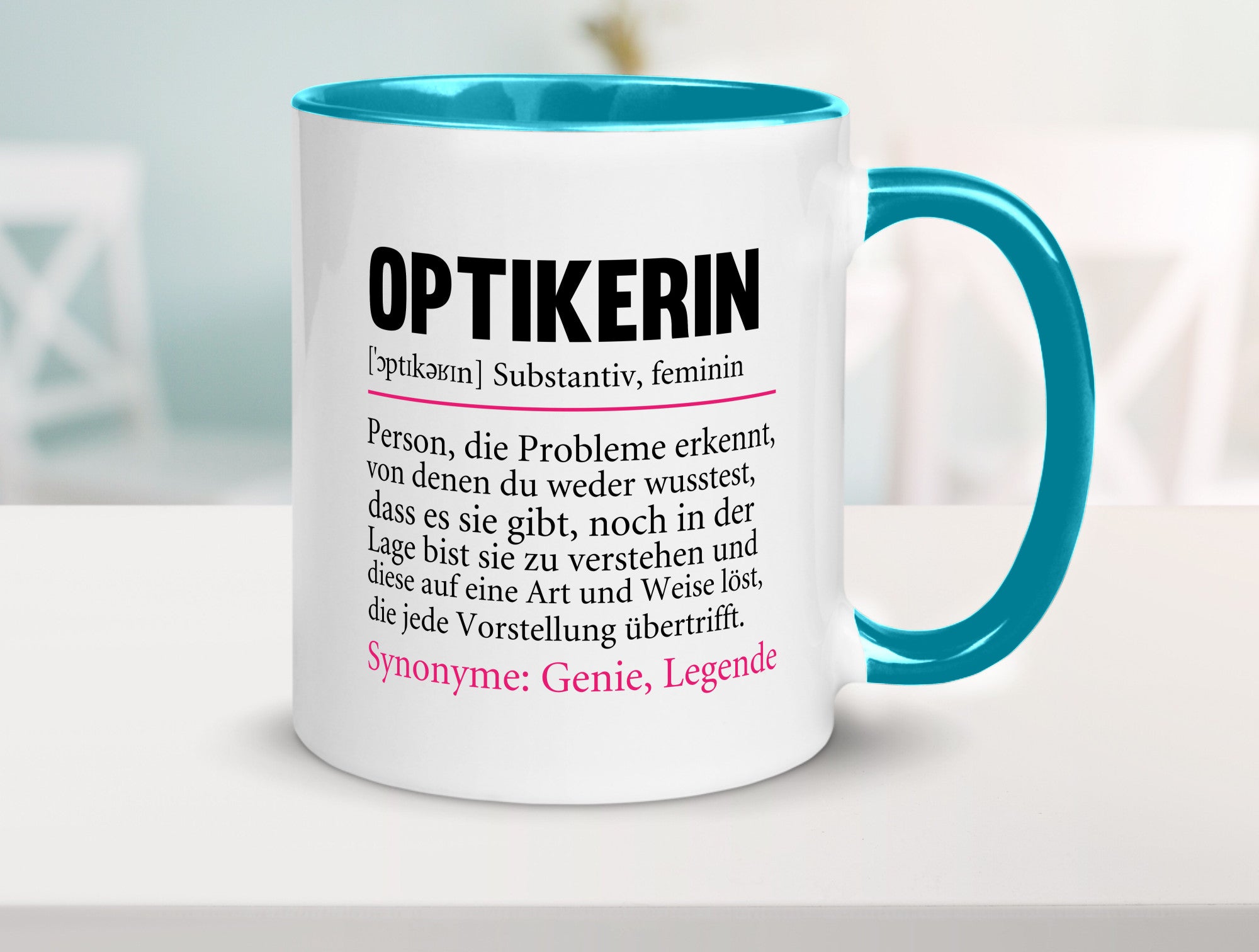 Optikerin | Spruch Humor Beruf Augenoptik Arbeit Kollegen Büro Geschenkidee