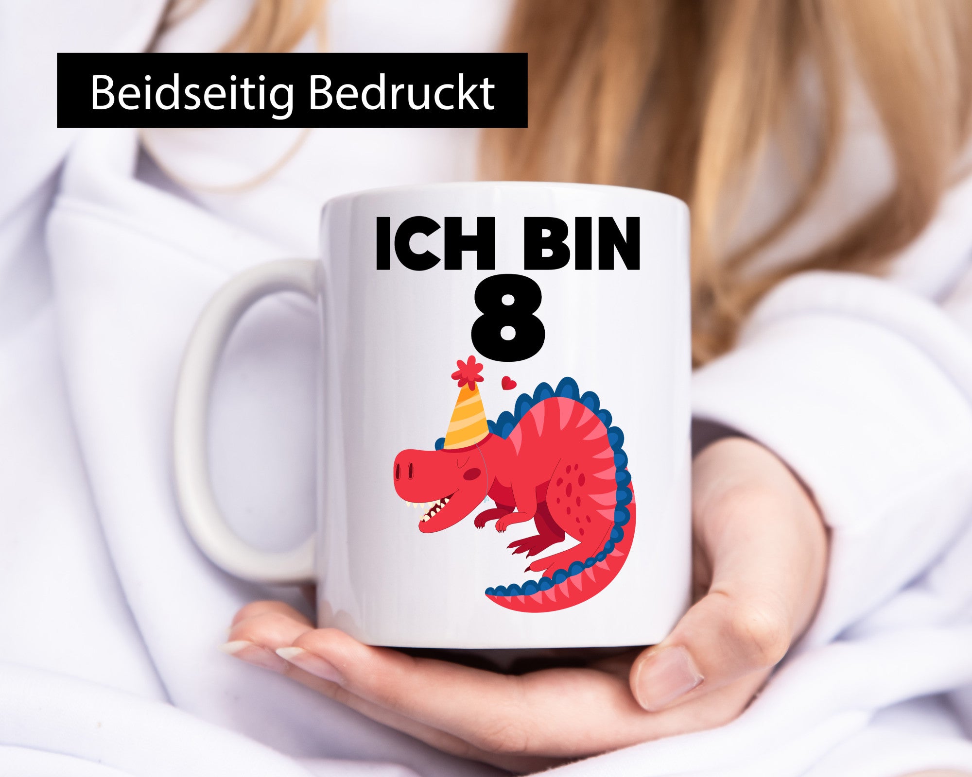 8. Geburtstag | Dino Dinosaurier 8 Jahre lustig Geschenkidee Geschenk Tasse