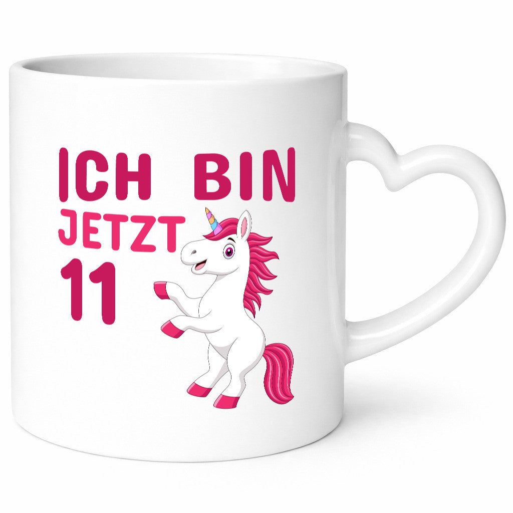 Ich bin jetzt 11 | Geburtstag Tasse Einhorn Mädchen Geschenk Geschenkidee