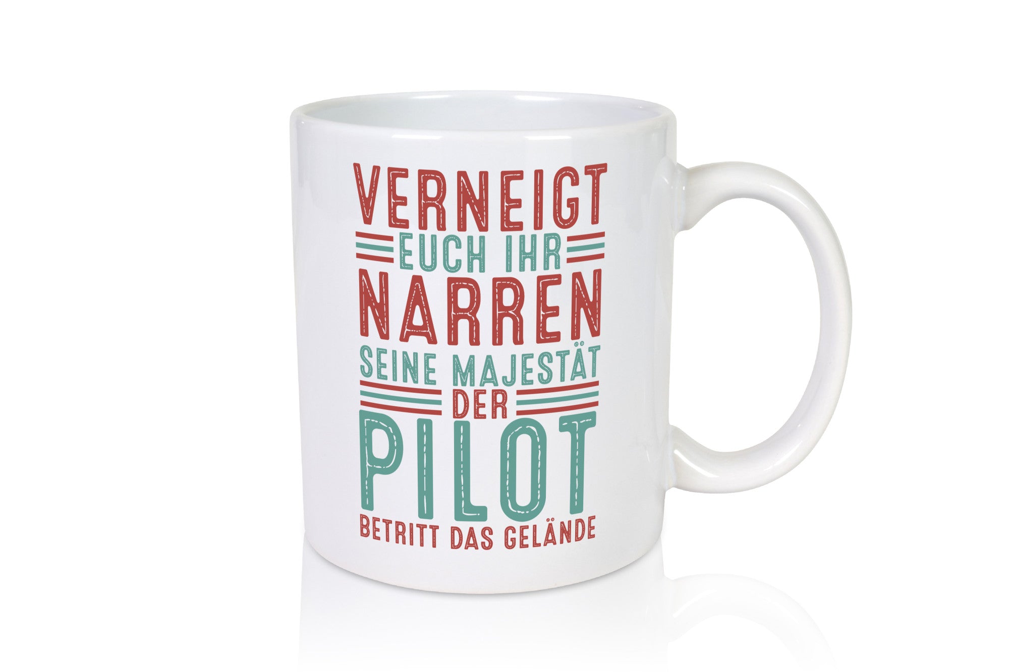 Verneigt euch: Pilot | Flugzeug Piloten Geschenkidee Humor Tasse
