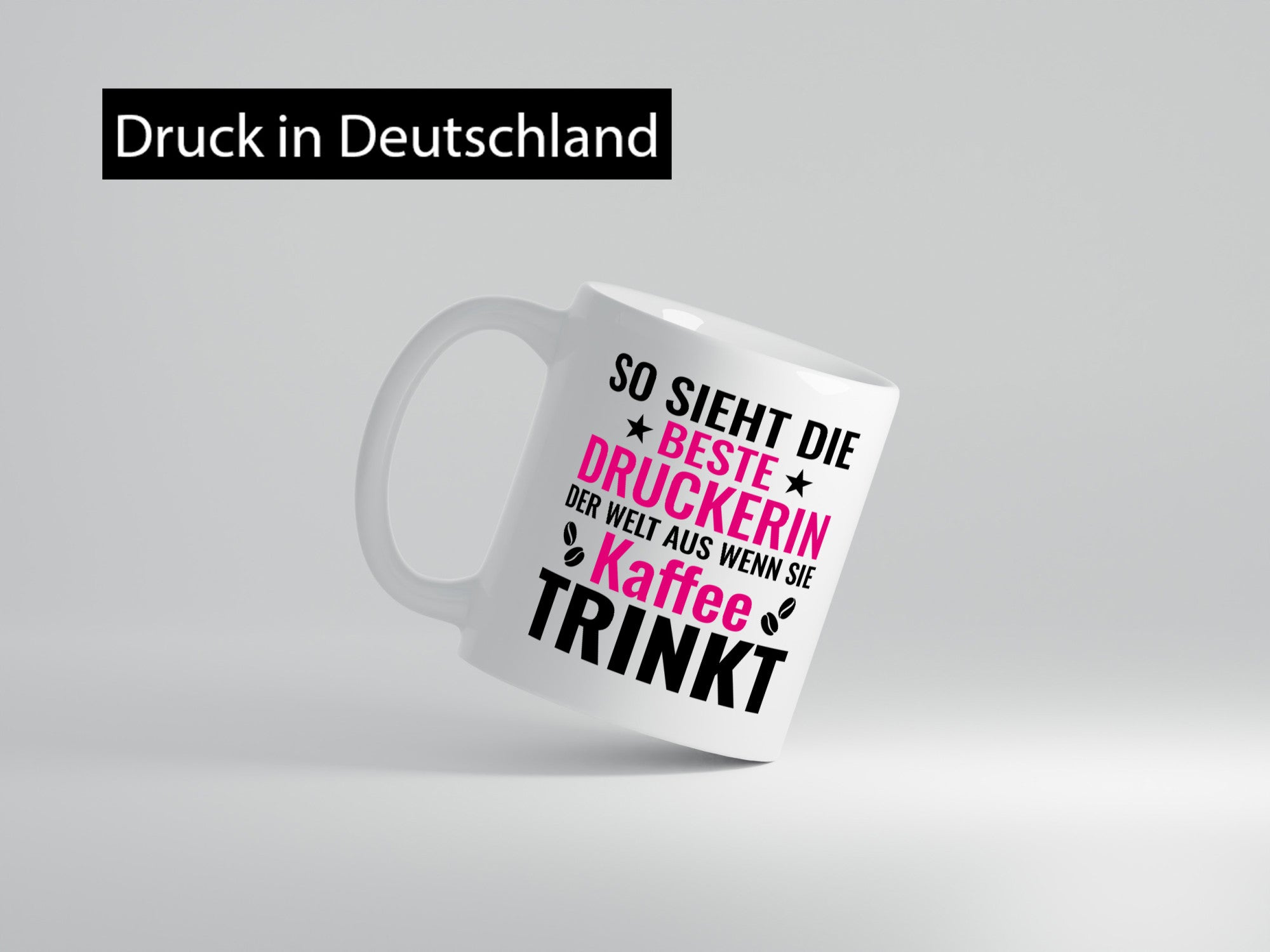 Kaffee trinkt: Druckerin | Druckerei Print Medien lustig Humor Geschenkidee