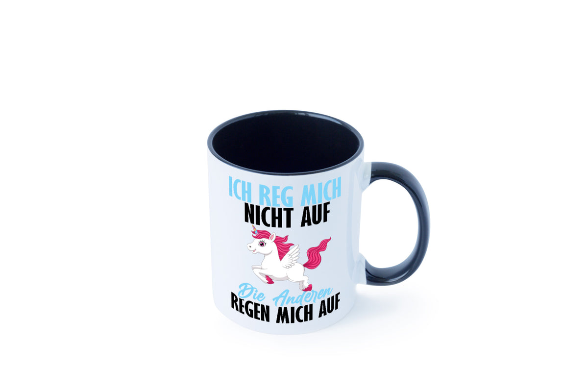 Ich reg mich nicht auf lustiger Spruch Geschenk Humor Geschenkidee Tasse