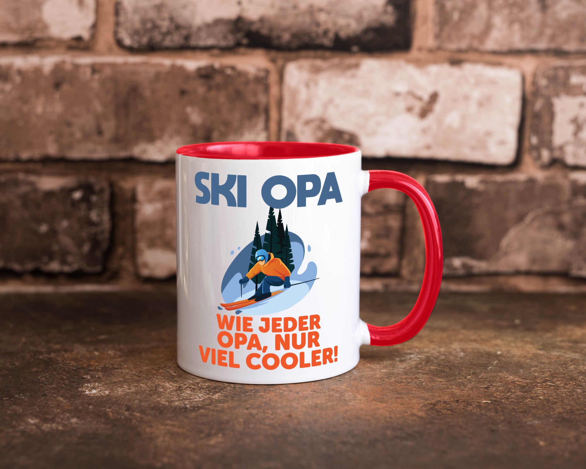 Ski Opa, normal, nur cooler | Skifahrer Bäume Schnee Geschenkidee Familie Humor