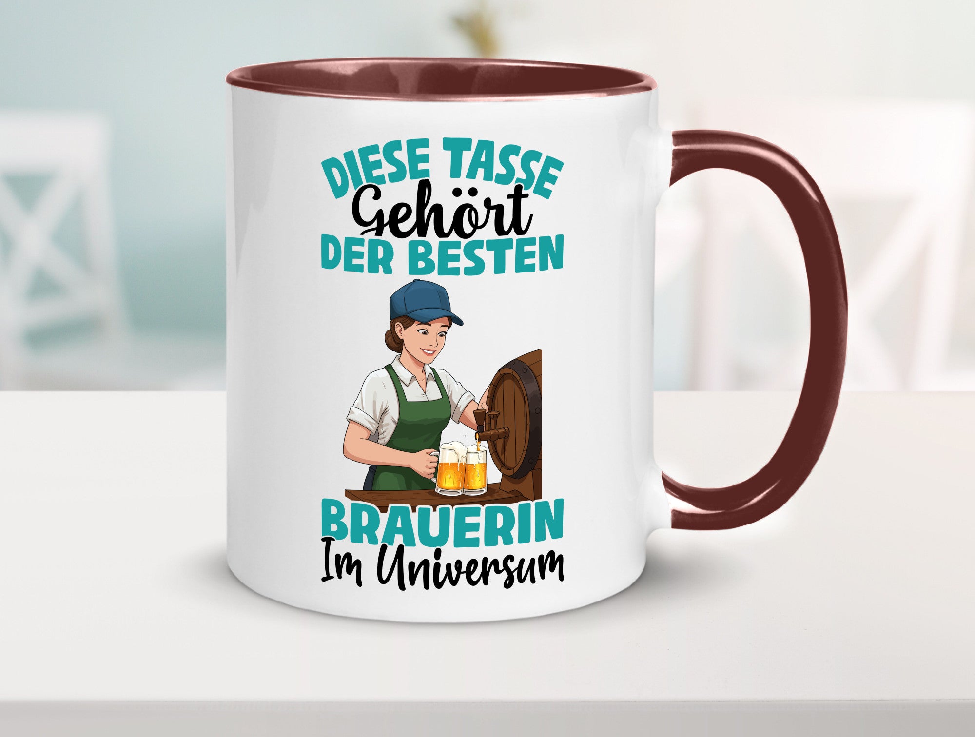 Im Universum: Brauerin | Bier Brauerei lustiger Spruch Geschenk Humor