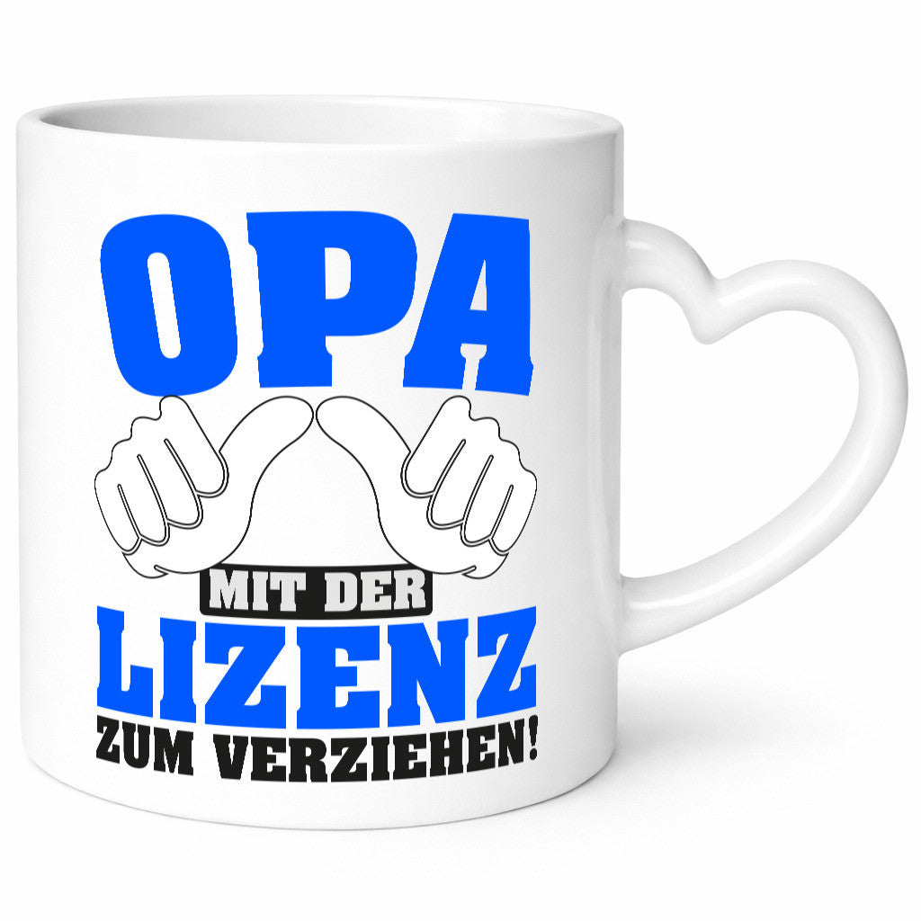 Opa mit Lizenz | Spruch Großvater Geschenk Familie Geschenkidee lustiger Tasse