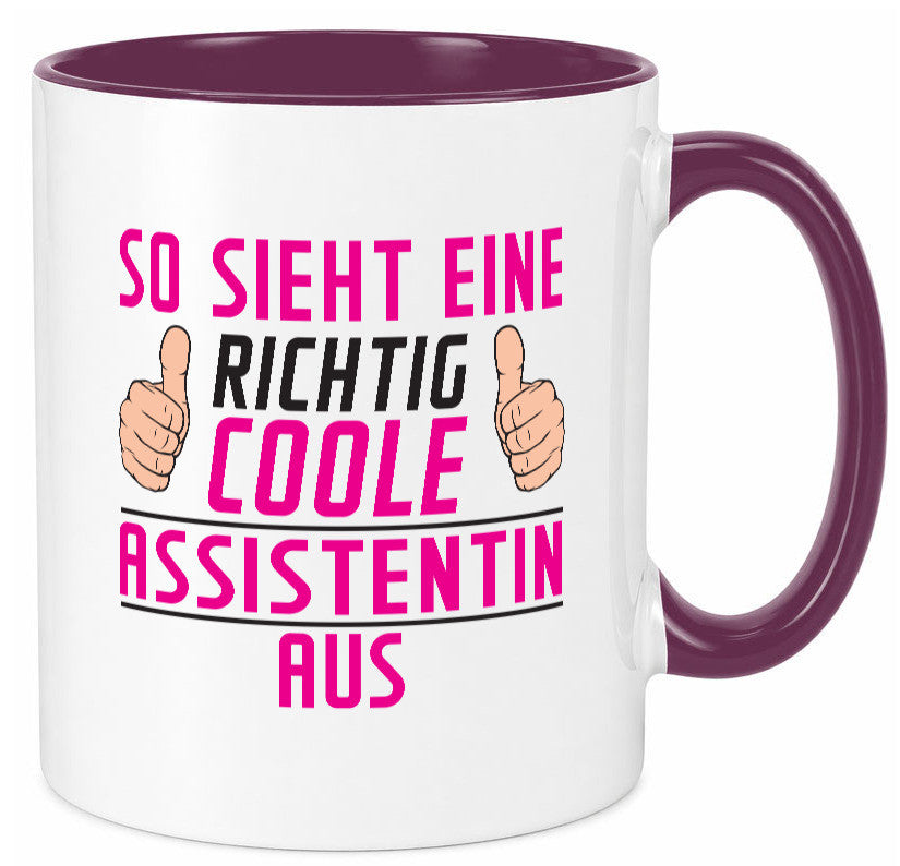 Richtig Coole Assistentin | Assistenz Hilfskraft lustig Humor Geschenkidee Tasse