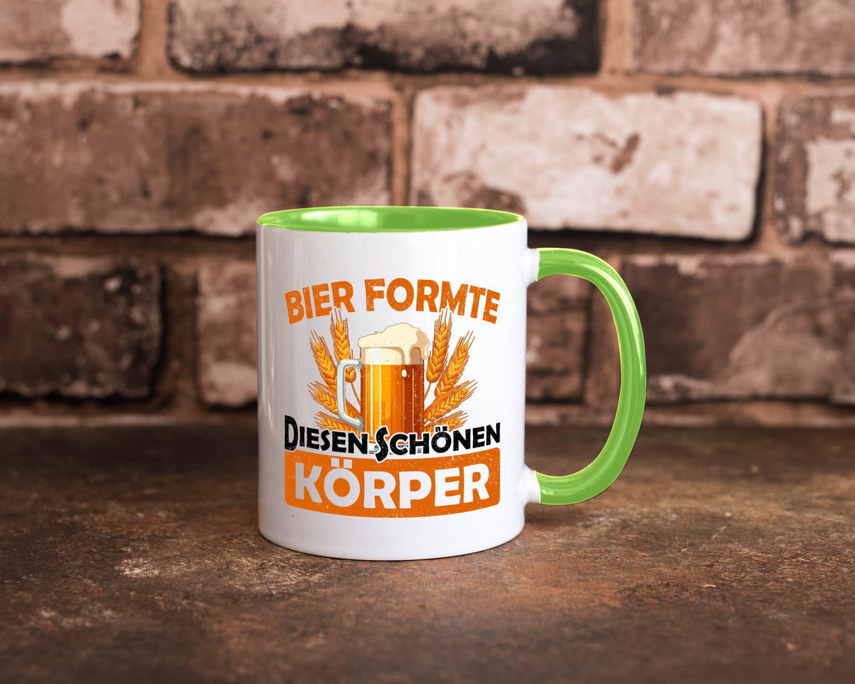 Bier förmte diesen Körper | bierliebhaber v2 Humor Geschenkidee Tasse