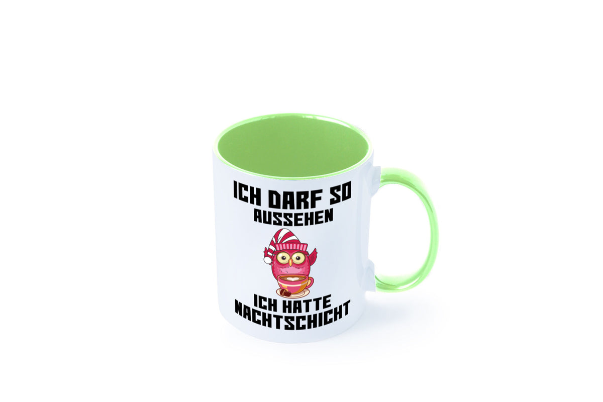 Nachtschicht Eule | Spruch Arbeit müde Nachtjob Geschenkidee Kollegen Büro Tasse