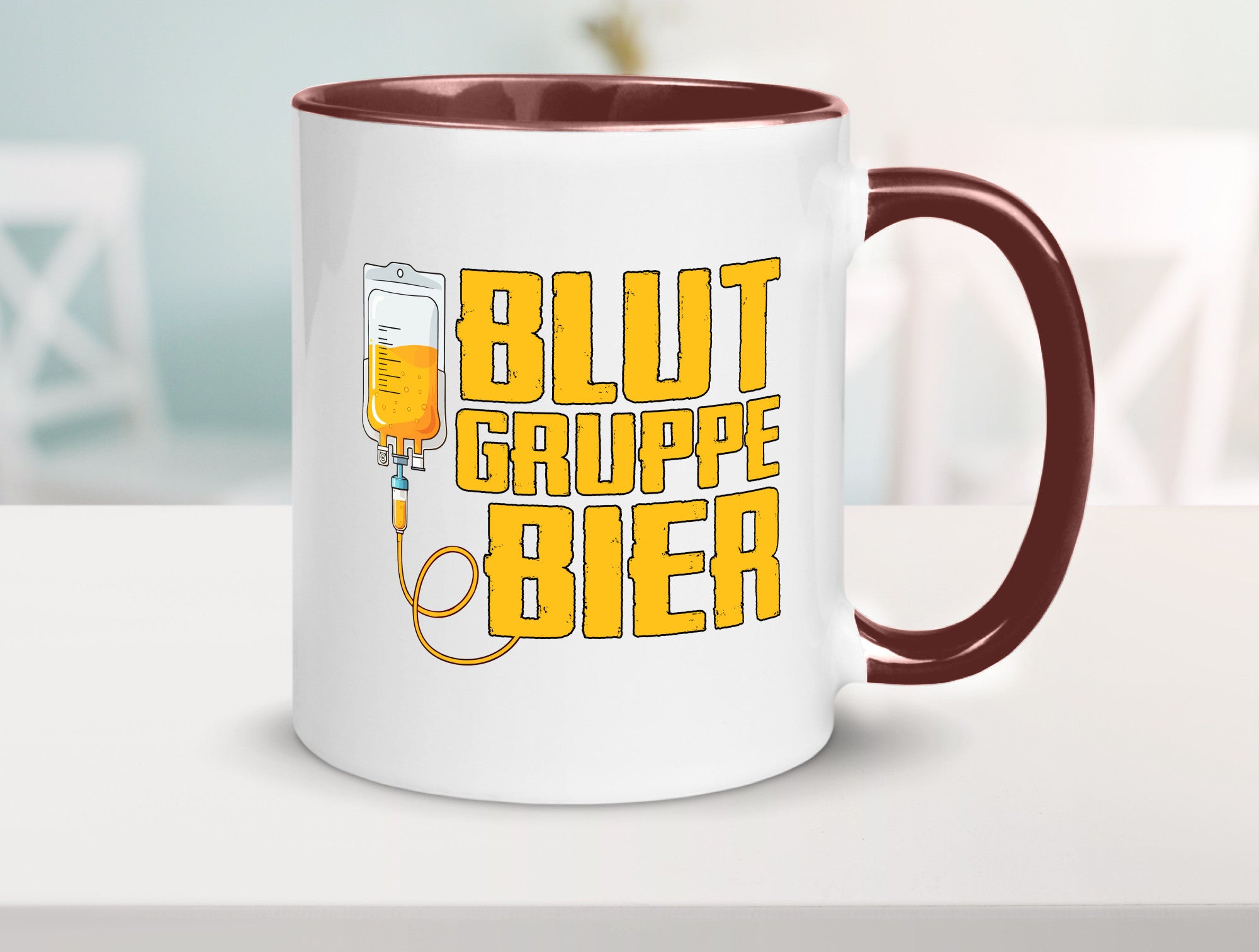 Blutgruppe Bier | Saufen Trinken Biertrinker Humor Geschenkidee Tasse