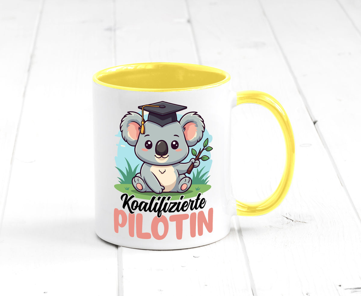 Koalifizierte Pilotin | Definition Piloten lustig Humor Geschenkidee Geschenk Tasse