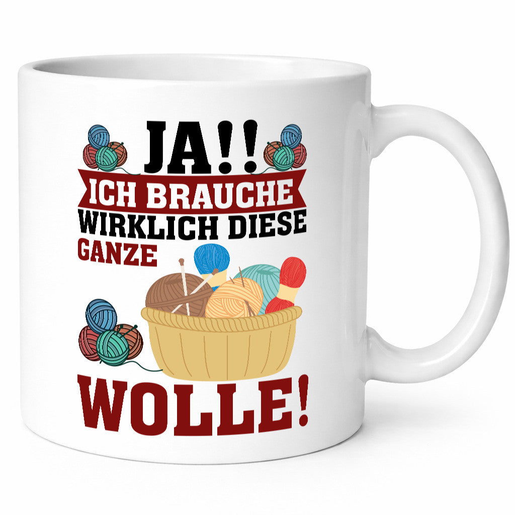 Ja! Ich brauche Wolle | häkeln Häkelzubehör Geschenk Humor Geschenkidee