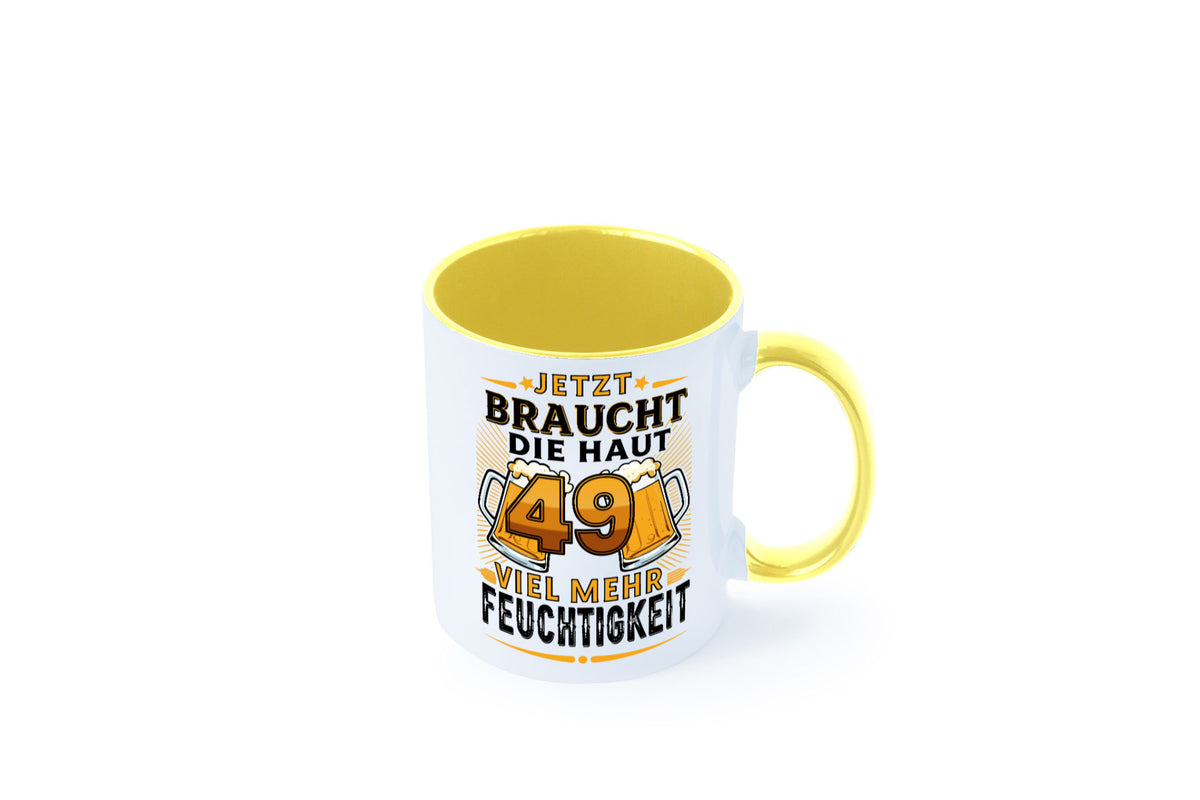 49 braucht die haut mehr Feuchtigkeit | 49. Geburtstag Geschenkidee Humor Tasse