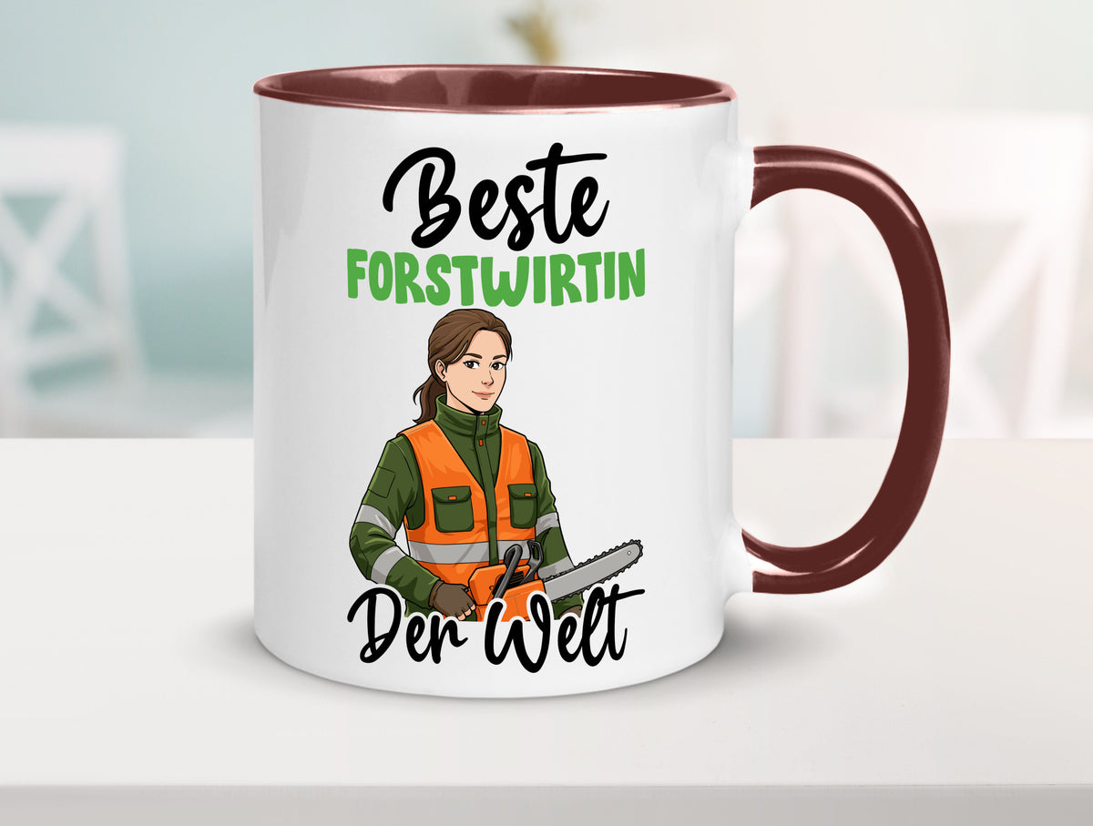Beste Forstwirtin | Forst Wirtin v2 lustig Humor Geschenkidee Geschenk Tasse