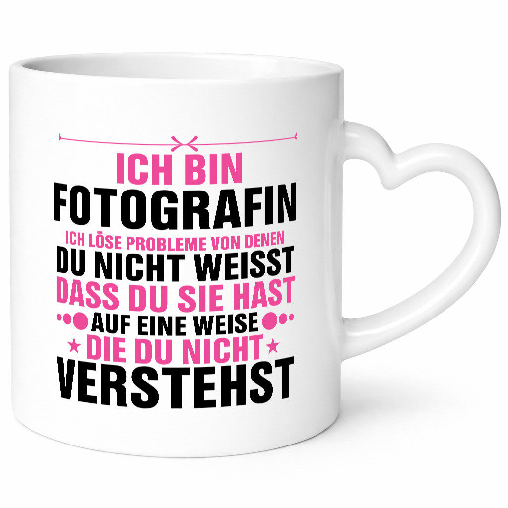 Löse Probleme: Fotografin | Fotografie Kamera Humor Geschenkidee Tasse