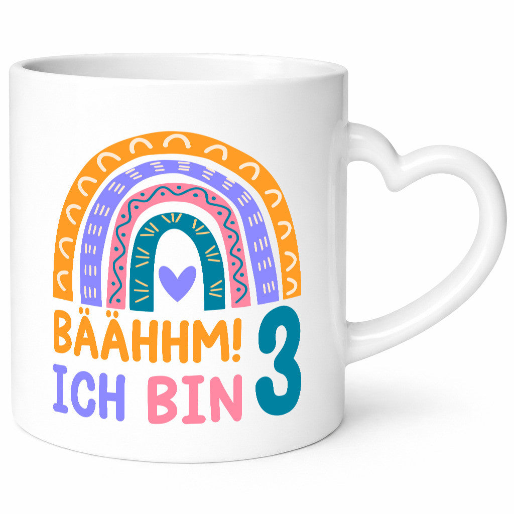 3. Geburtstag | 3 Jahre Regenbogen Bääm Mädchen Geschenkidee Humor Tasse