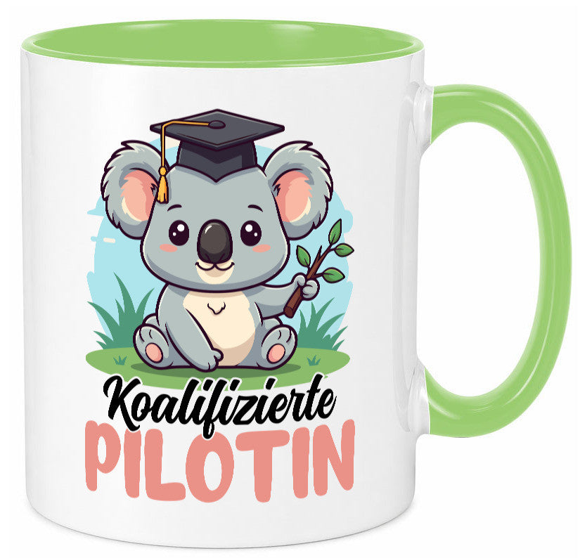 Koalifizierte Pilotin | Definition Piloten lustig Humor Geschenkidee Geschenk Tasse