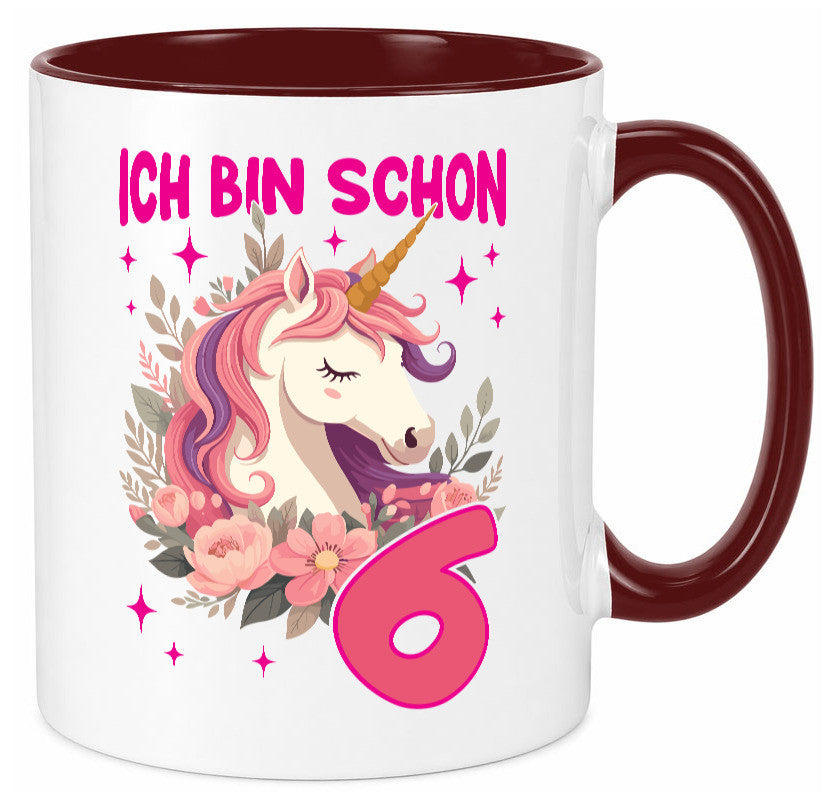 6. Geburtstag | 6 Jahre Einhorn Mädchen Geschenk Geschenkidee lustiger Spruch Tasse