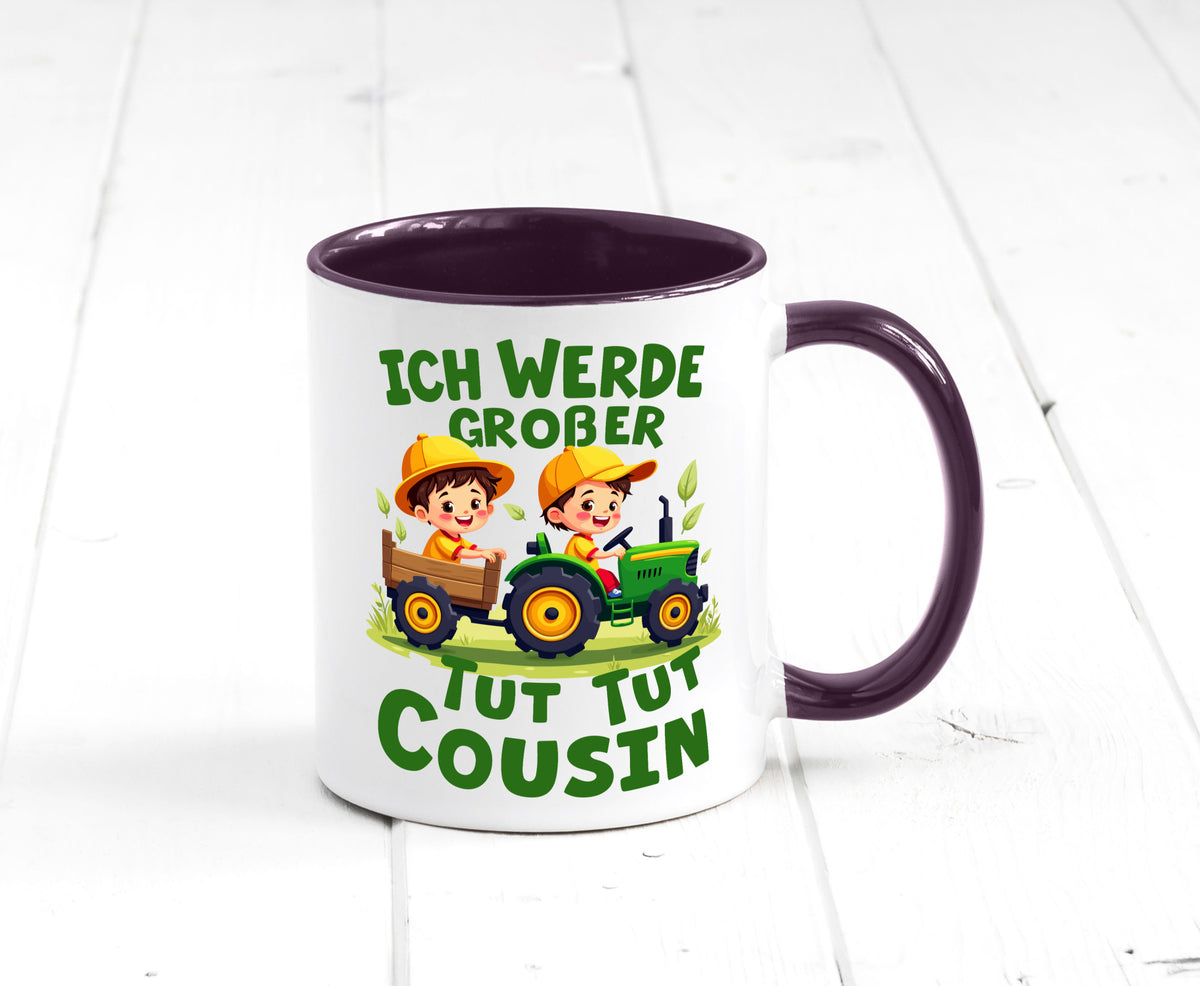 Ich werde Großer Cousin | Familie Bauer lustiger Spruch Geschenk Geschenkidee Tasse