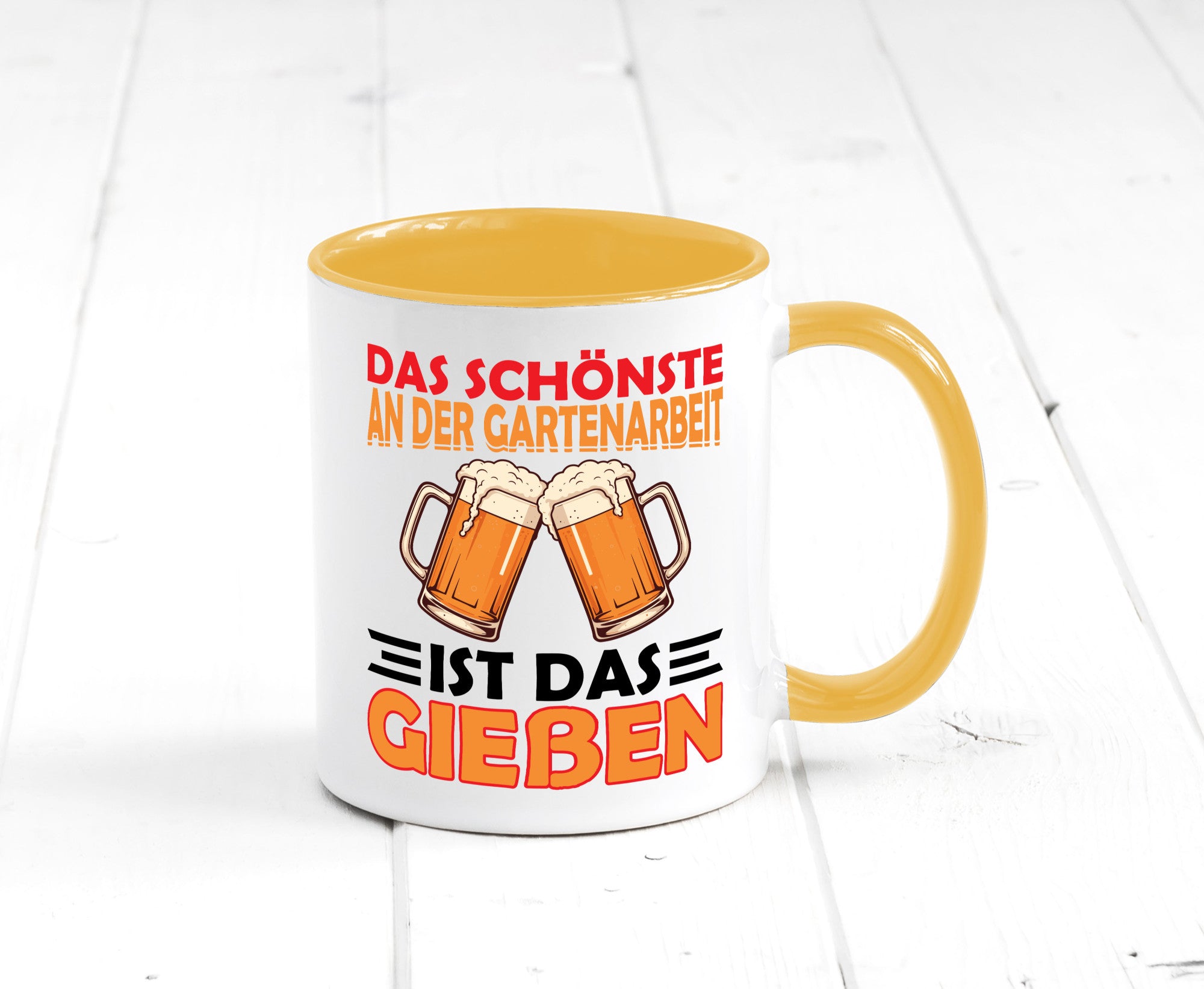 Das schönste an gartenarbeit ist Gießen | Biertrinker Geschenkidee Arbeit