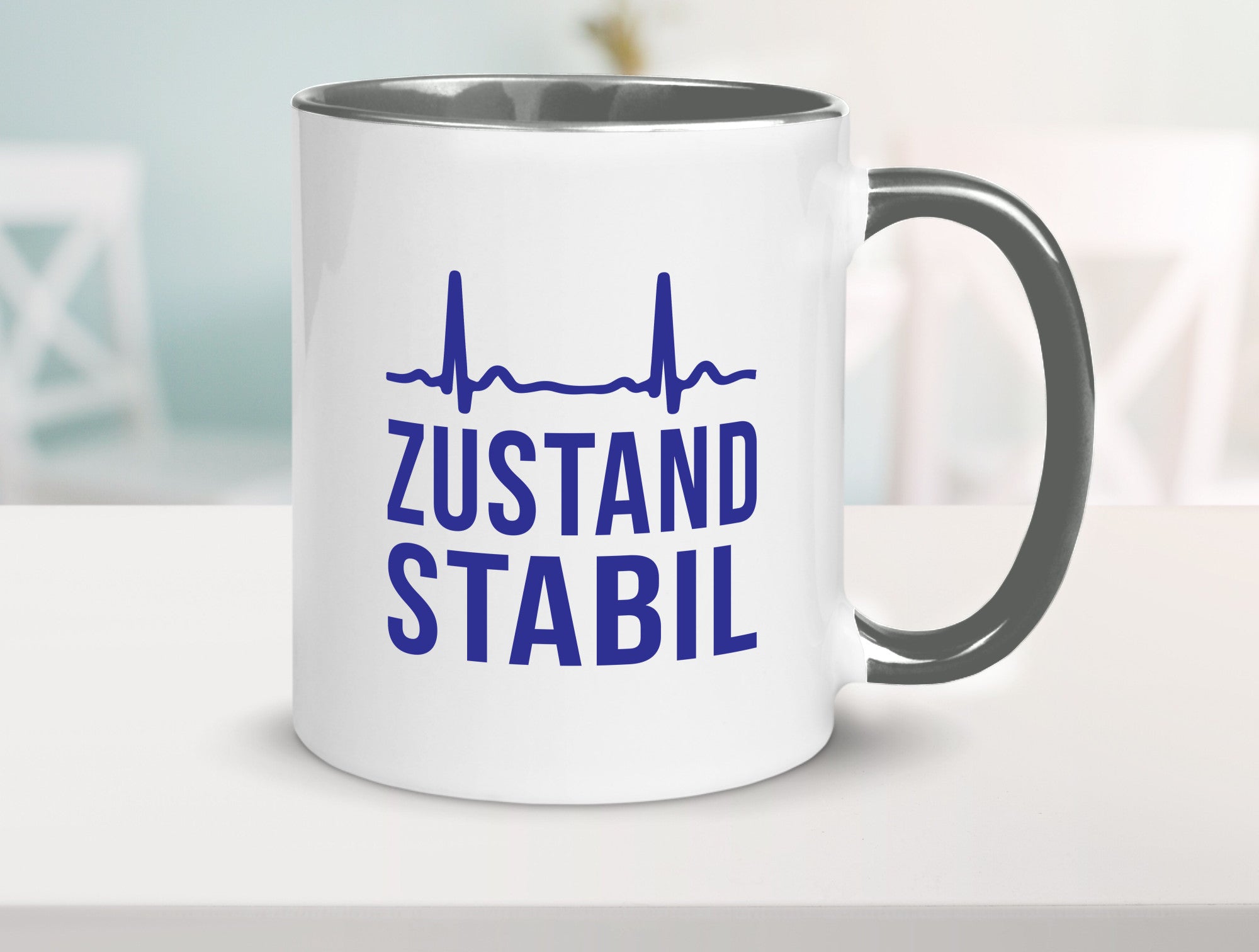 Zustand stabil | Herzschlag v2 Geschenk Humor Geschenkidee lustiger Spruch Tasse