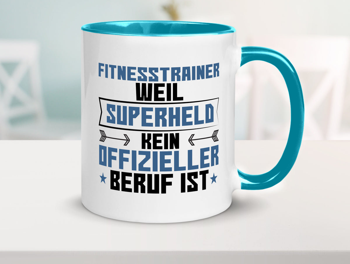 Superheld Fitnesstrainer | Personal Trainer Sport Geschenkidee Humor Tasse