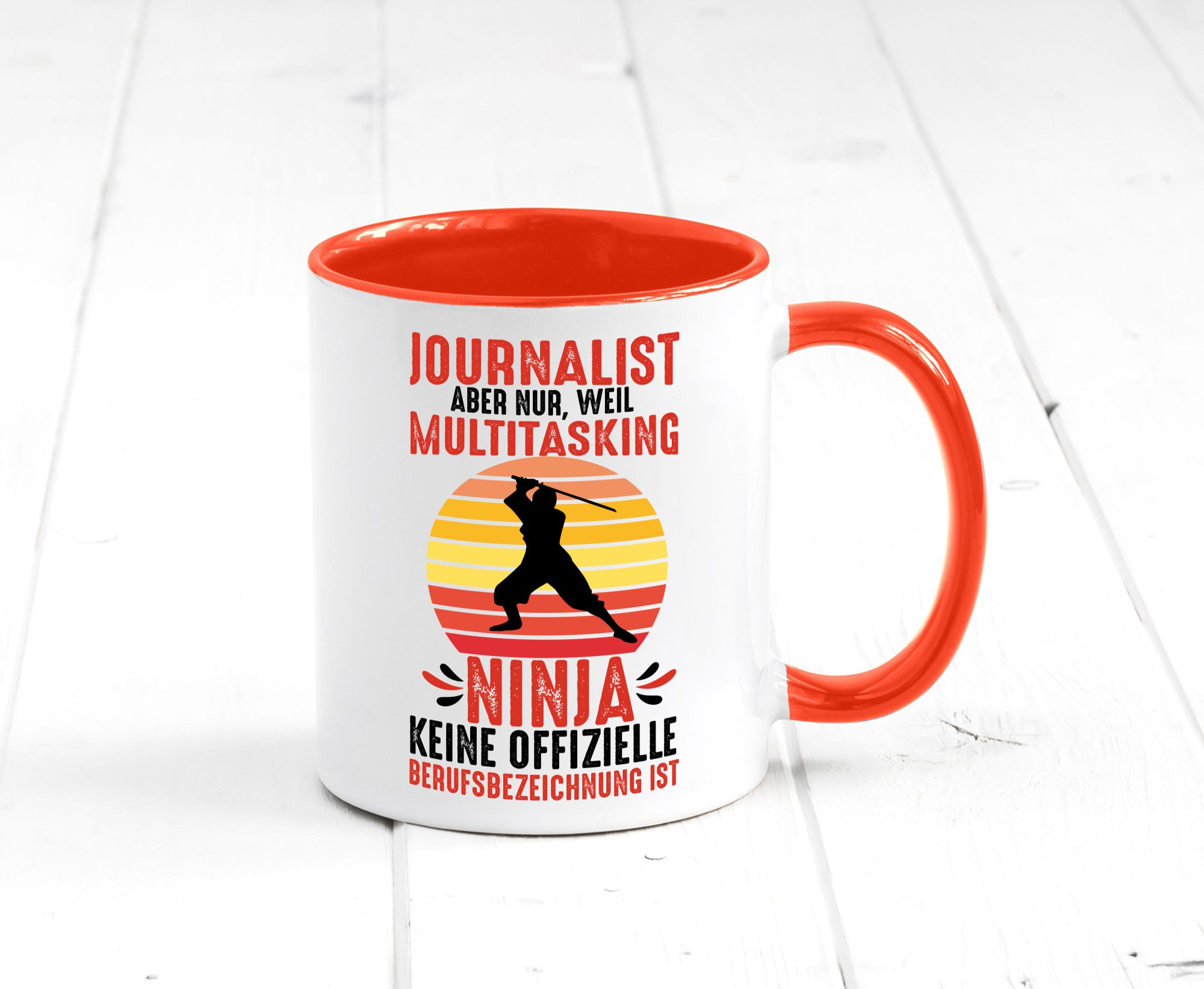 Journalist weil Multitasking Ninja kein Beruf ist Geschenk Arbeit Kollegen Büro