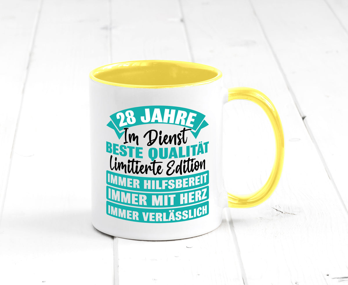 28 Jahre im Dienst | Jubiläum Arbeit lustig Kollegen Büro Geschenk Tasse