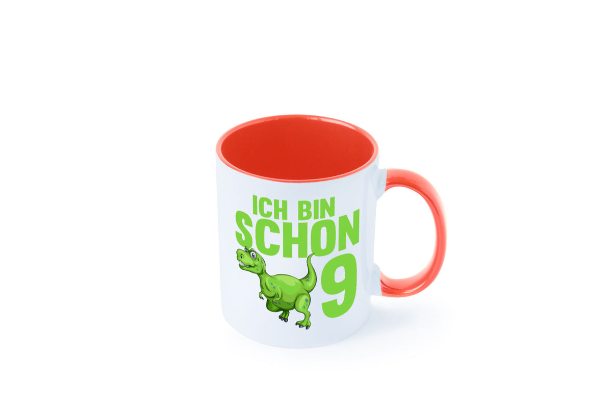 9. Geburtstag | 9 Jahre Dino Dinosaurier Geschenkidee Humor Tasse