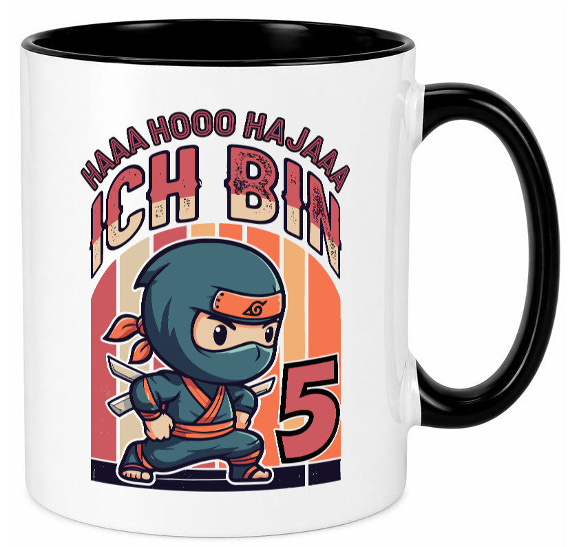 5. Geburtstag | Ninja Junge 5 Jahre Humor Geschenkidee Tasse