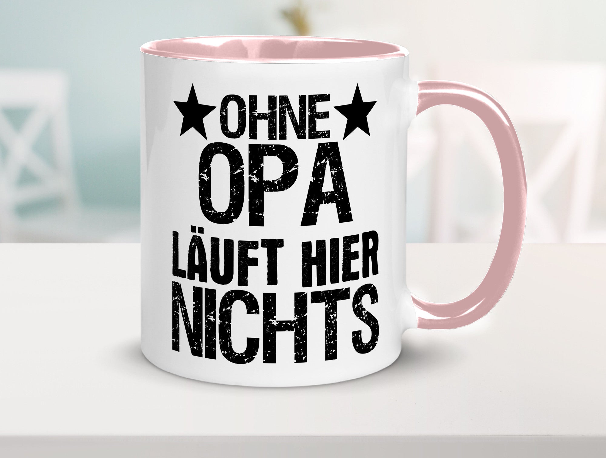 Ohne Opa läuft hier nichts | Sterne Geschenkidee Familie Humor Tasse