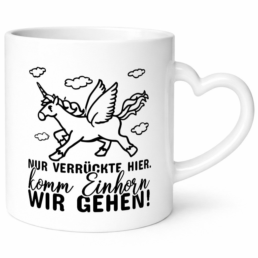 Nur verrückte hier lustig Humor Geschenkidee Geschenk Tasse