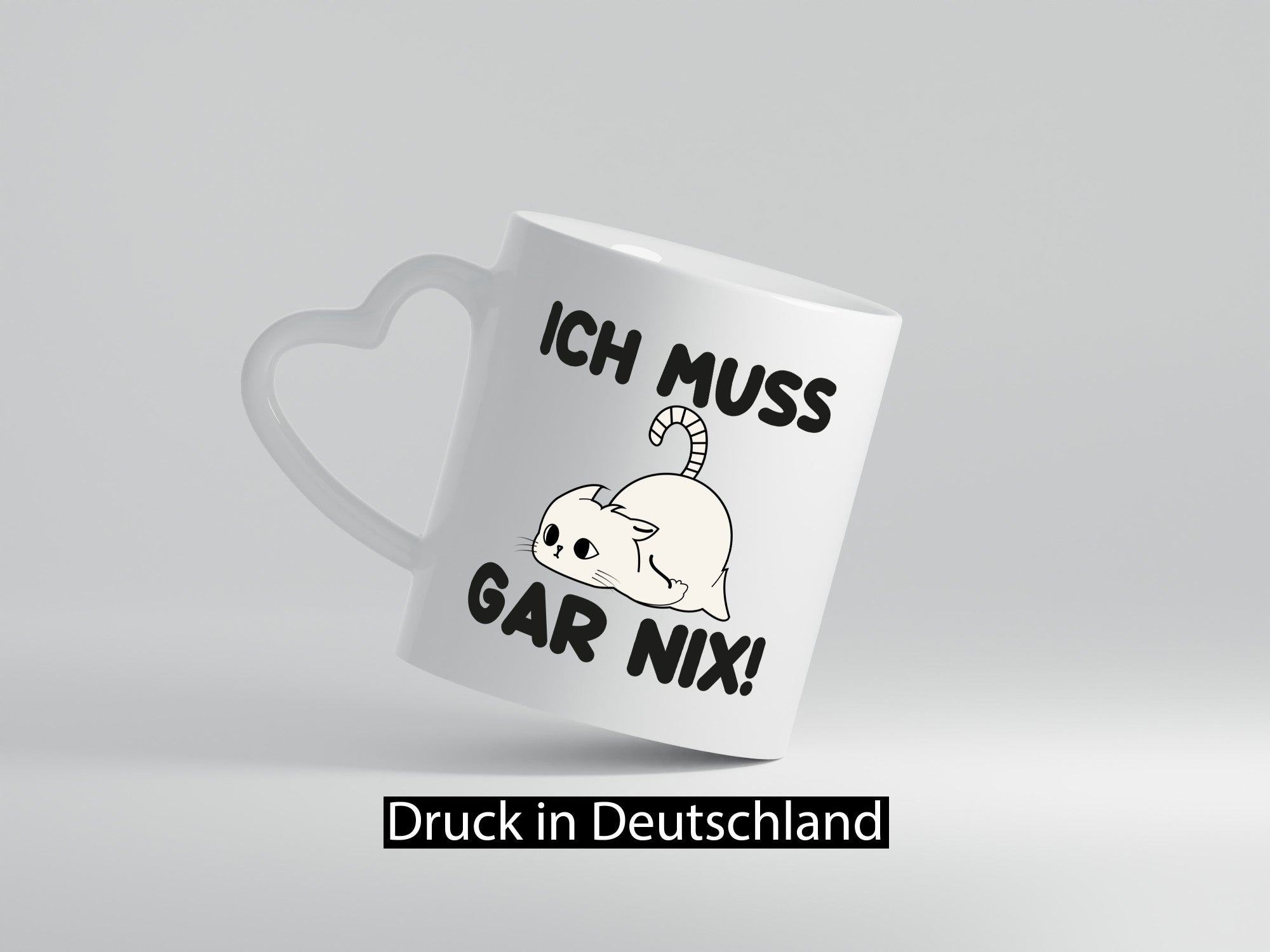 ich muss gar nix | Faule Katze Lazy Geschenkidee Tierliebhaber Humor Tasse