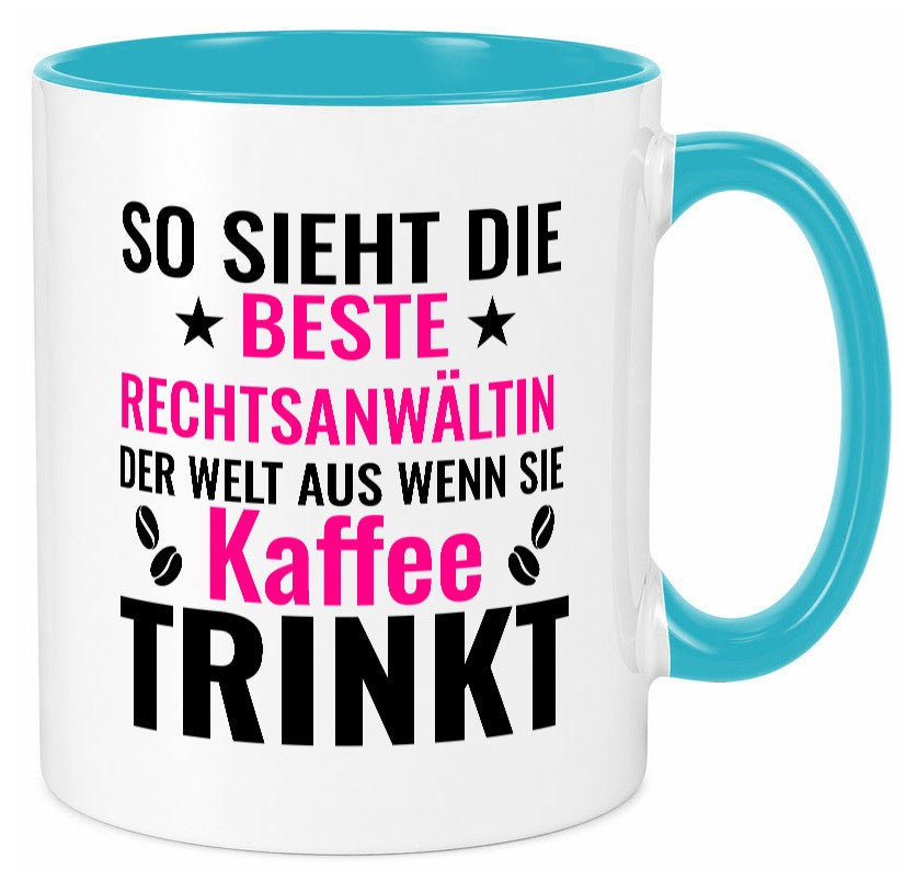 Kaffee trinkt: Rechtsanwältin | Jurstin Anwältin Geschenk Humor Geschenkidee Tasse