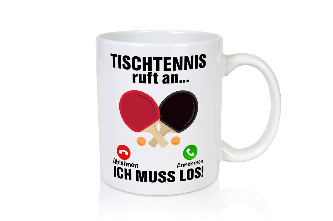 Tischtennis ruft an | Tennis spielen v2 Humor Geschenkidee Tasse
