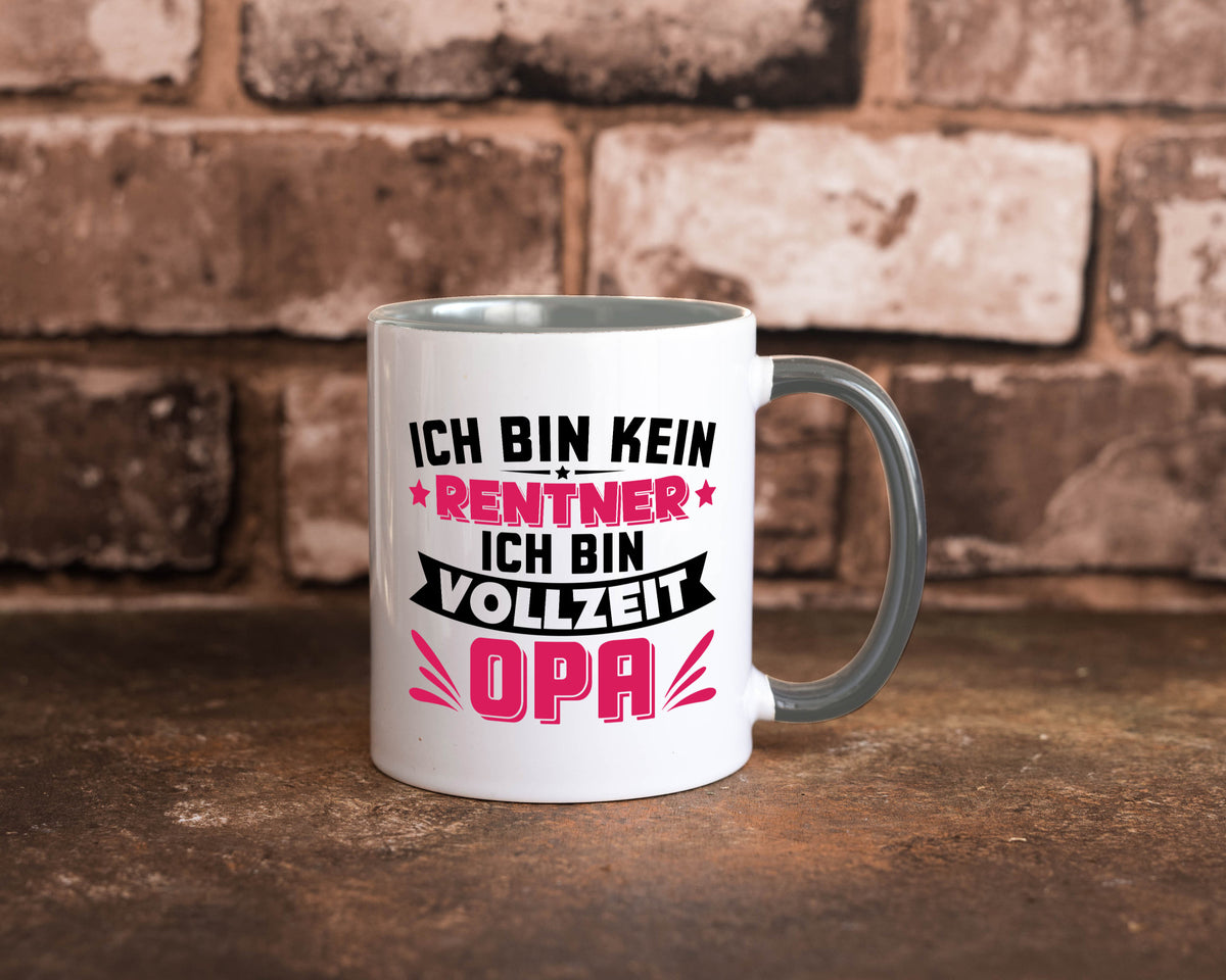 Ich bin vollzeit Opa | Rentner Ruhestand Großvater v2 Humor Familie Tasse