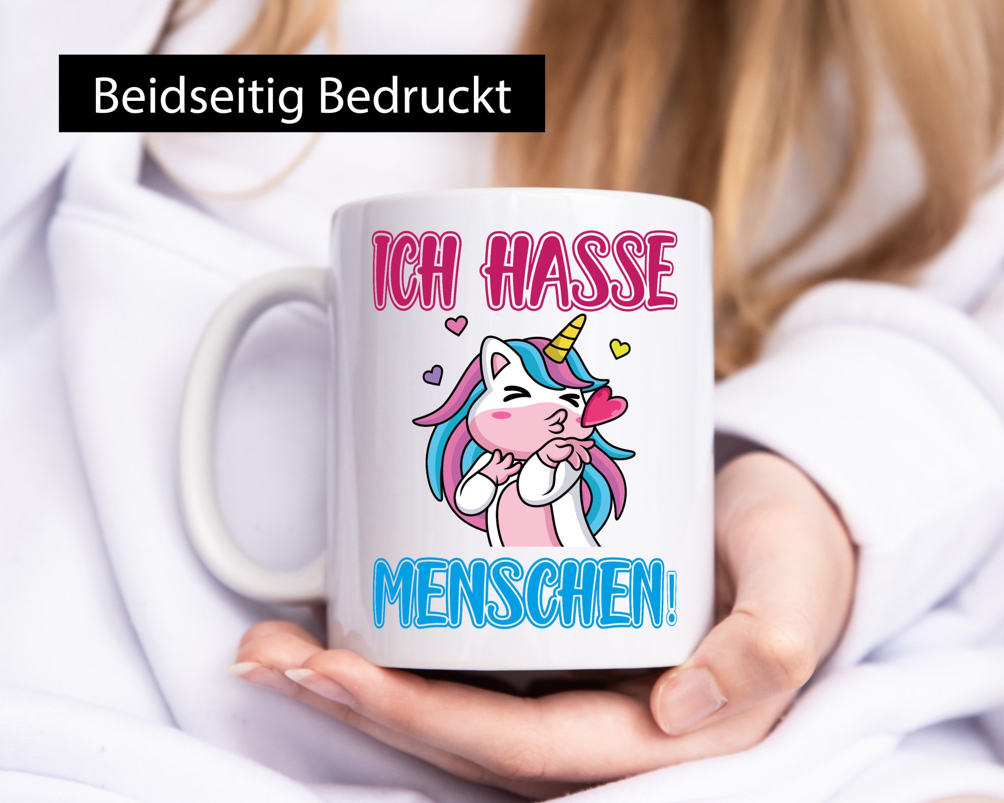 Ich hasse Menschen v2 Humor Geschenkidee Tasse