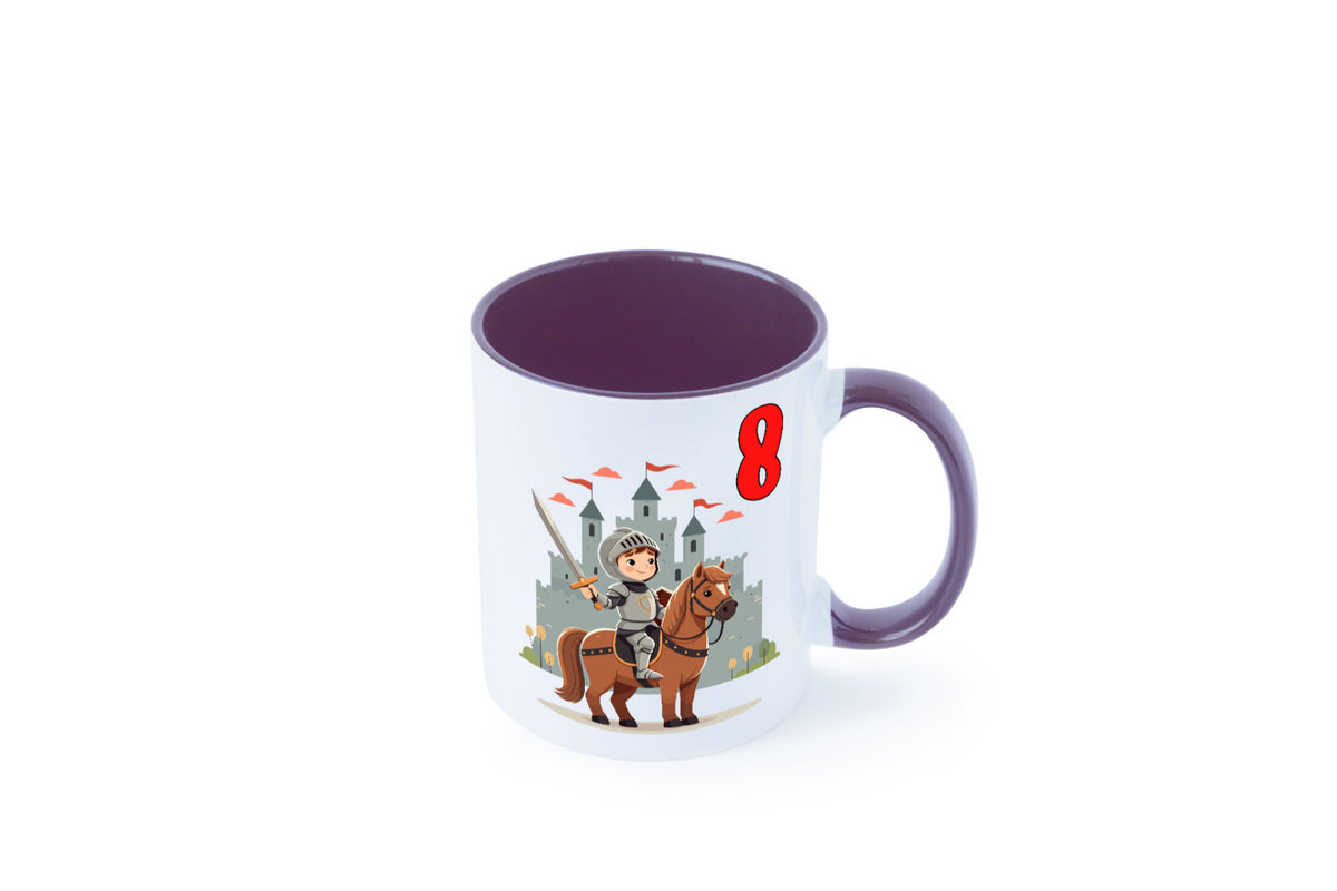 8. Geburtstag | 8 Jahre Ritter Junge Schloss Geschenk Geschenkidee lustiger Tasse