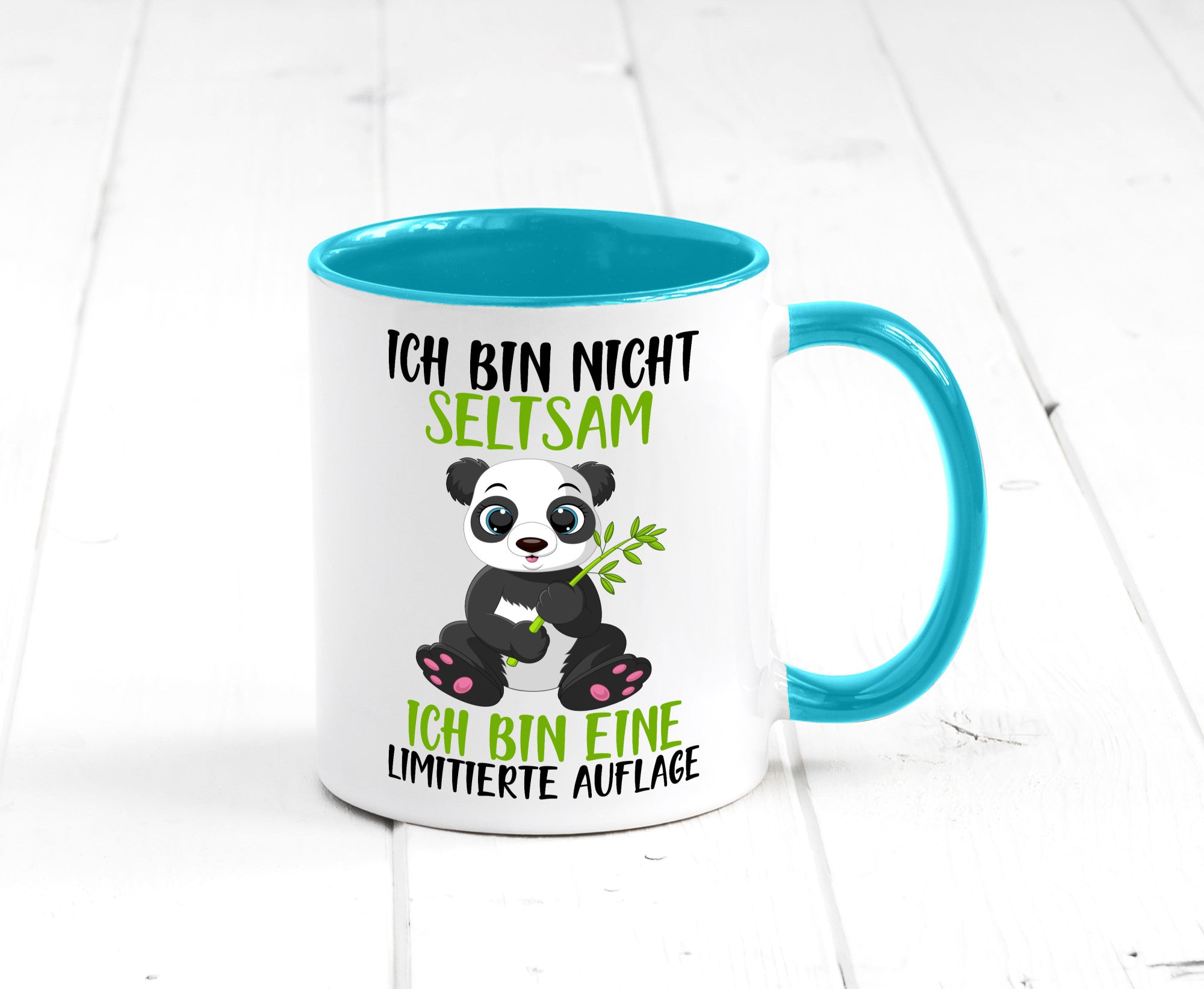 Ich bin nicht seltsam | süßer Pandabär lustiger Spruch Humor Geschenkidee Tasse