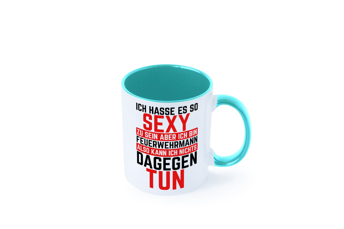 Sexy Feuerwehrmann | Helden Flammen Brandeinsatz lustig Humor Geschenkidee Tasse