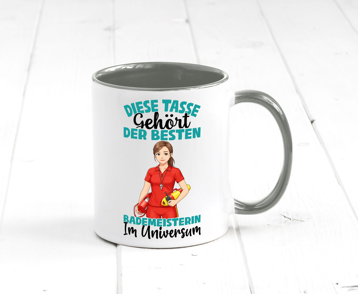 Im Universum: Bademeisterin | Schwimmmeisterin Geschenk Humor Geschenkidee Tasse